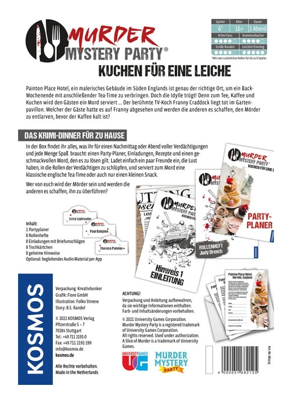 Murder Mystery Party - Kuchen für eine Leiche