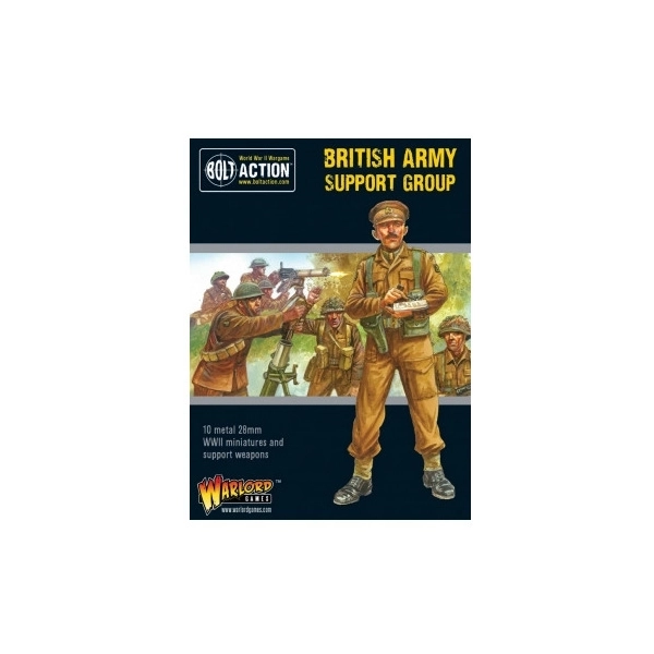 Bolt Action 2 British Army Support Group (HQ, Mortar & MMG) - EN