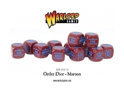 Bolt Action 2 Bolt Action Orders Dice - Maroon (12)