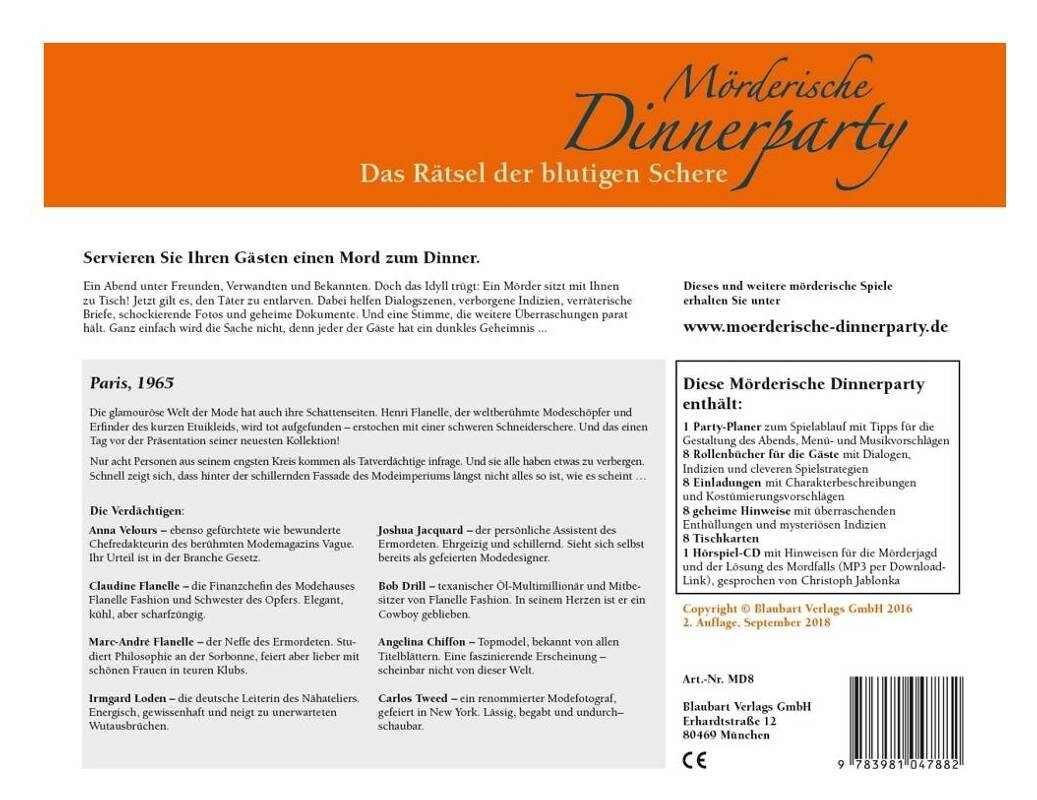 Mörderische Dinnerparty – Das Rätsel der blutigen Schere