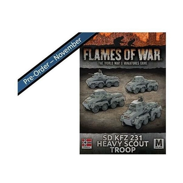 Flames of War Sd KfZ 223 Heavy Scout Troop (x4)