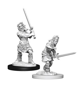 Pathfinder Battles Deep Cuts Unpainted Miniatures - Male Human Barbarian 