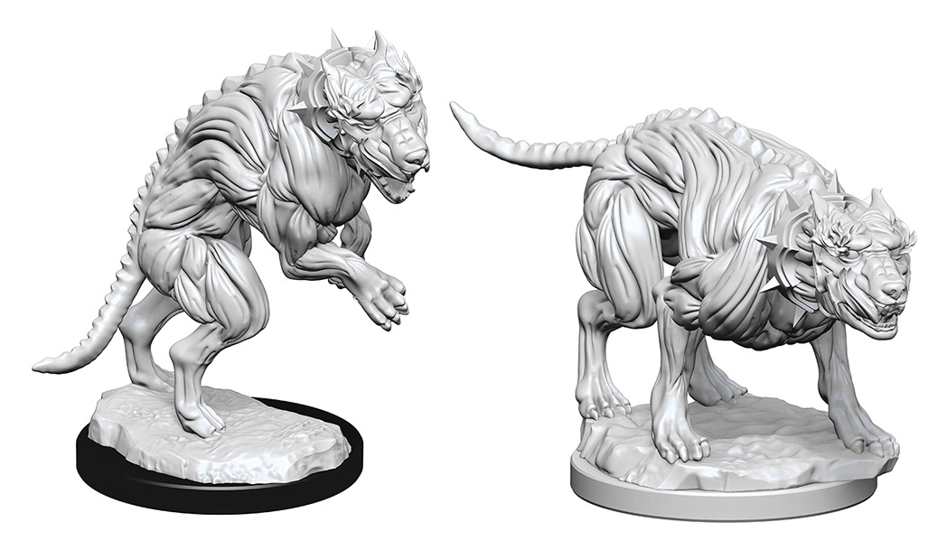 Pathfinder Deep Cuts Unpainted Miniatures - Hell Hounds