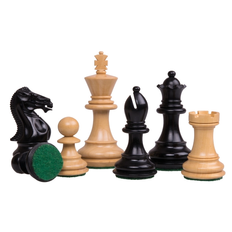 Schachfiguren Royal Staunton Schwarz - 90mm