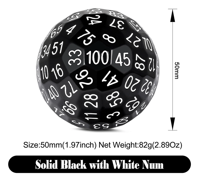 D100 Dice Black