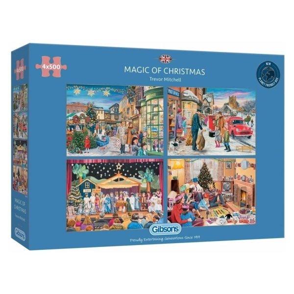 Magic of Christmas - Trevor Mitchell - 4x 500 Teile Puzzle