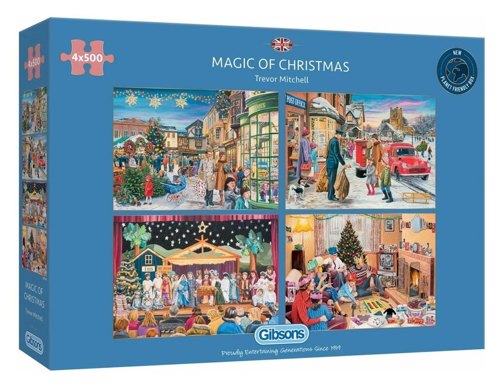 Magic of Christmas - Trevor Mitchell - 4x 500 Teile Puzzle