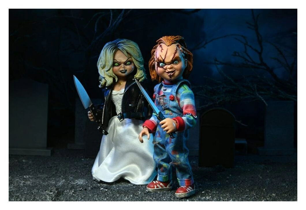 Chucky und seine Braut Clothed Actionfiguren Doppelpack Chucky & Tiffany 14 cm