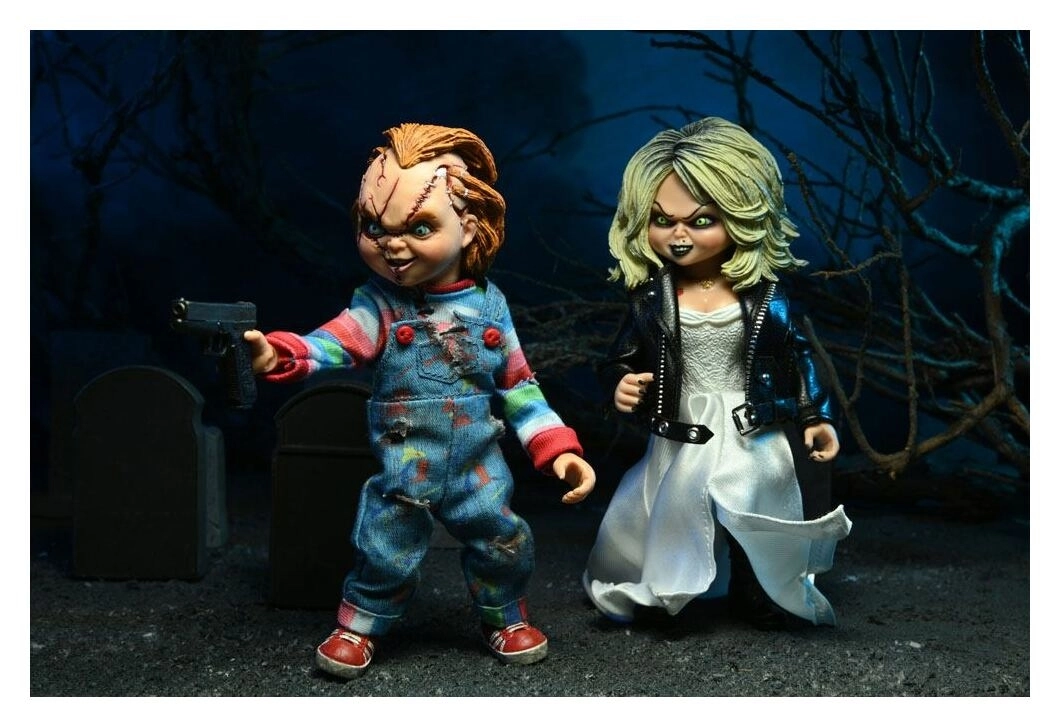 Chucky und seine Braut Clothed Actionfiguren Doppelpack Chucky & Tiffany 14 cm