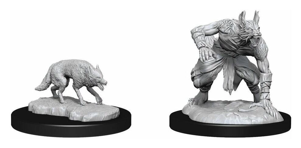 D&D Nolzur's Marvelous Miniatures Miniaturen unbemalt Jackalwere & Jackal