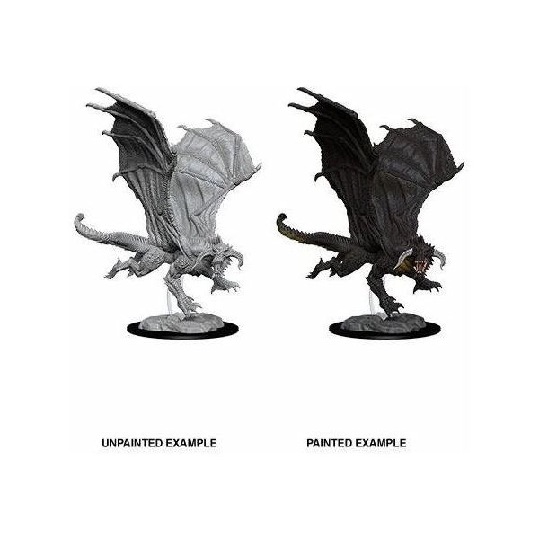 D&D Nolzur's Marvelous Miniatures Miniatur unbemalt Young Black Dragon