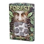 Forest 3D Beige & black Dice Set (7)