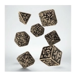 Forest 3D Beige & black Dice Set (7)