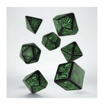 Call of Cthulhu 7th Edition Black & green Dice Set (7)