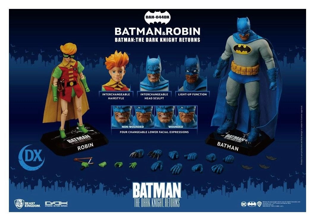 Batman The Dark Knight Returns Dynamic 8ction Heroes 1/9 Batman & Robin 16 - 21 cm