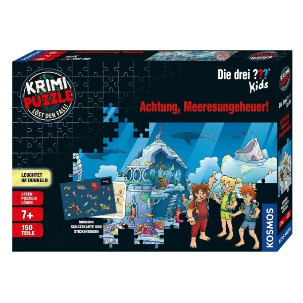 Die drei ??? Kids - Achtung, Meeresungeheuer! (Krimipuzzle)