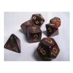 Dice Sets Blue Blood/Gold Scarab Polyhedral 7-Die Set