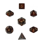 Dice Sets Blue Blood/Gold Scarab Polyhedral 7-Die Set