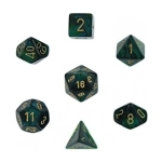 RPG Dice Sets Jade/Gold Scarab Polyhedral 7-Die Set