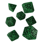 Forest 3D Green & black Dice Set (7)