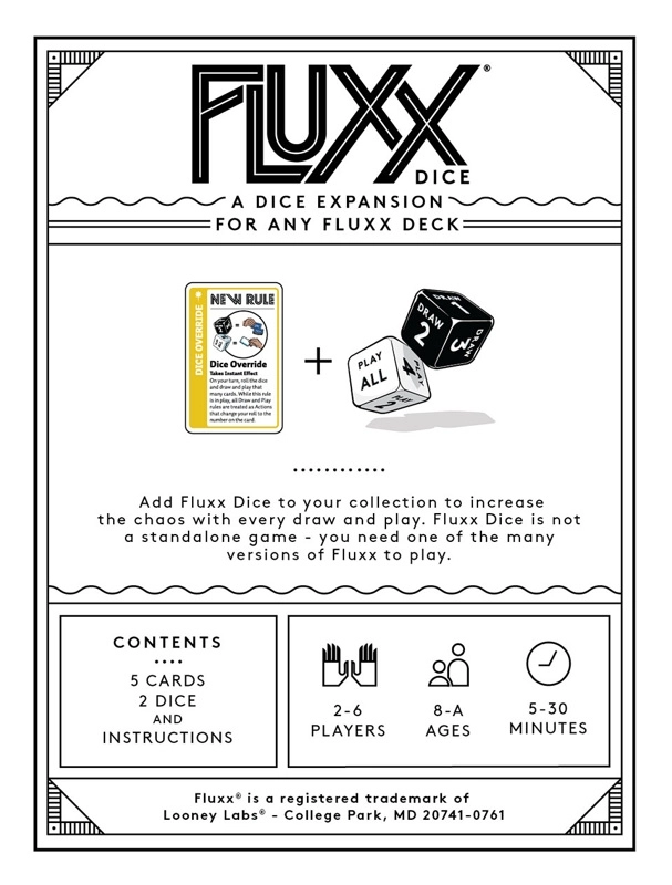 Fluxx Dice Expansion - For Any Fluxx Deck - EN