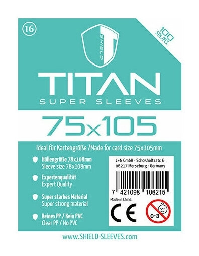 Shield Titan - 100 Sleeves (75 x 105mm)