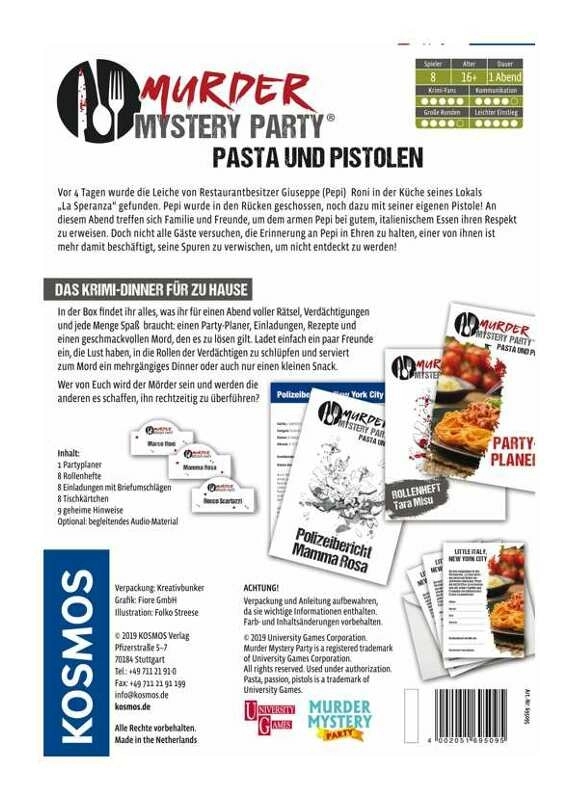 Murder Mystery Party - Pasta & Pistolen