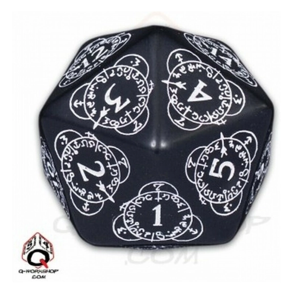 D20 Level Counter Black & white Die (1)