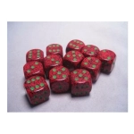 Dice Sets Strawberry Speckled 16mm d6 (12)