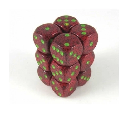 Dice Sets Strawberry Speckled 16mm d6 (12)