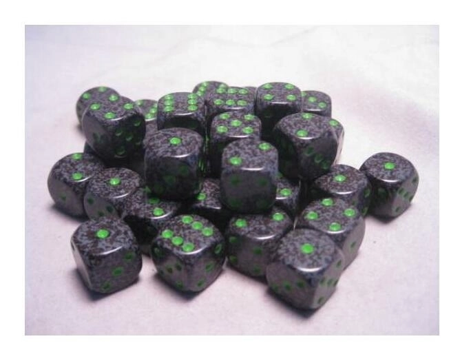 Speckled 12mm d6 Dice Blocks with Pips (36 Dice) - Earth