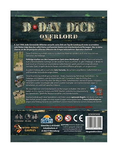 D-Day Dice 2nd Edition - Erweiterung 04: Overlord