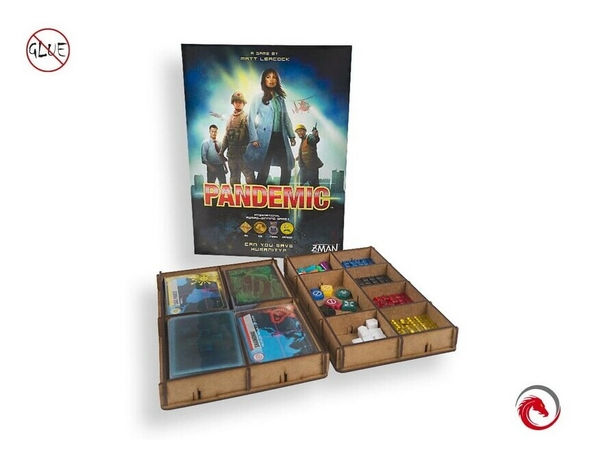 Sortiereinsatz für Pandemie (Pandemic) aus Holz