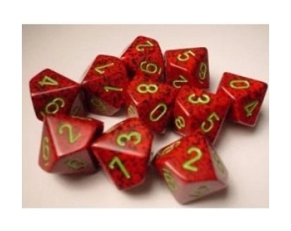 Speckled Polyhedral Ten d10 Set - Strawberry