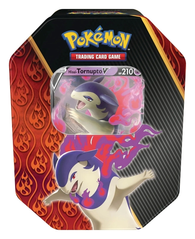 Pokémon Sammelkarten Hisui-Tornupto-V Tin-Box mit 4 Boosterpacks - DE