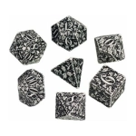 Forest 3D White & black Dice Set (7)