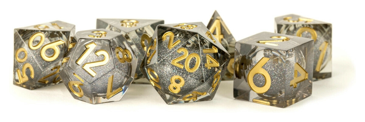 Vanishing Oil Liquid Core Polyhedral Dice Set (7)