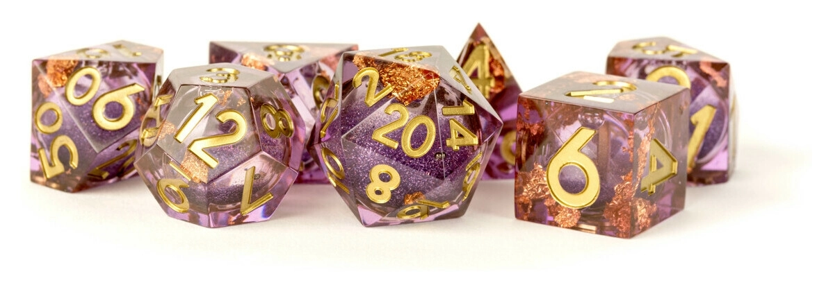 Aether Abstract Liquid Core Polyhedral Dice Set (7)