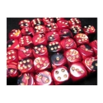 Gemini 12mm d6 Dice Blocks with pips Dice Blocks (36 Dice) - Black-Red w/gold