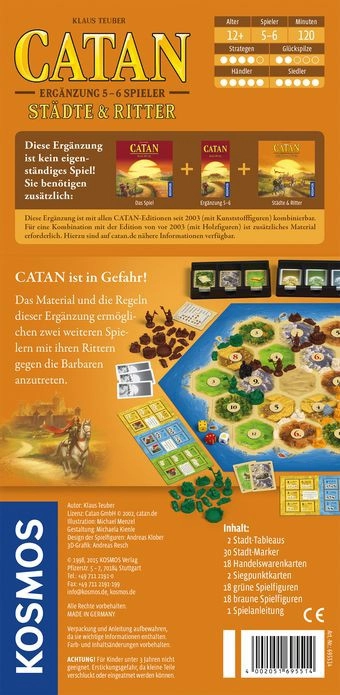 Catan Ergänzung 5-6 Spieler - Städte & Ritter