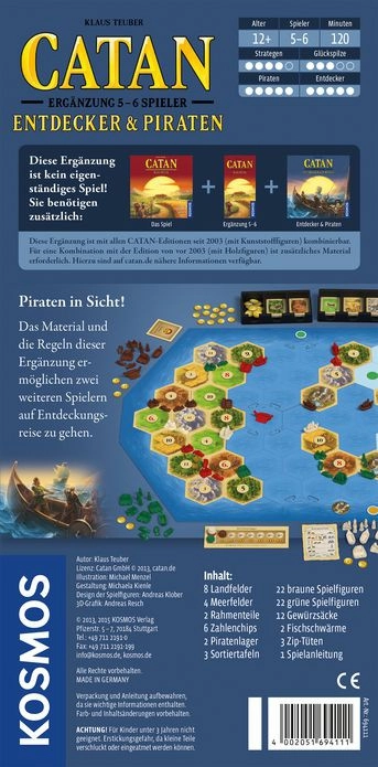 Catan Ergänzung 5-6 Spieler - Entdecker & Piraten