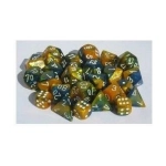 Bulk Dice Sets Masquerade-Yellow/white Gemini Bag of 20