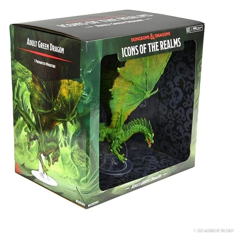 D&D Fantasy Miniatures: Icons of the Realms Adult Green Dragon Premium Figure