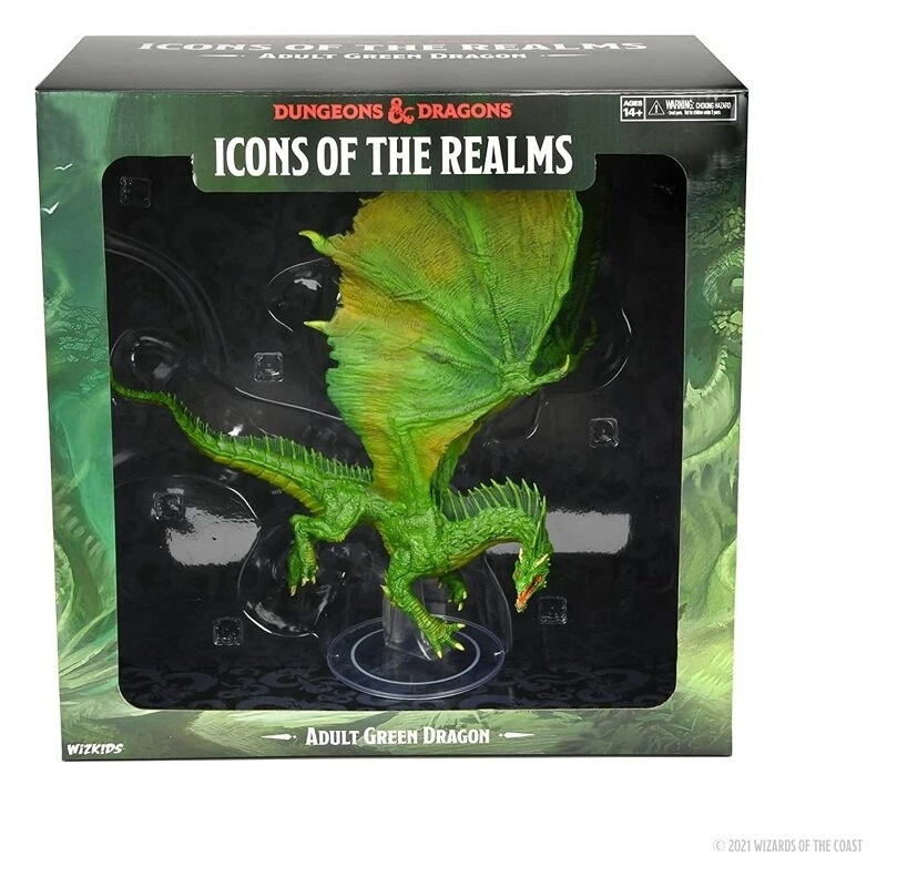 D&D Fantasy Miniatures: Icons of the Realms Adult Green Dragon Premium Figure