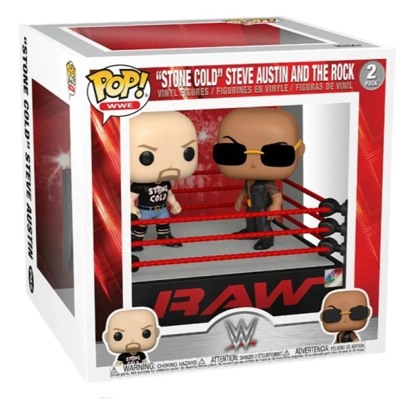 Funko POP! Moment WWE - The Rock vs Stone Cold in Wrestling Ring