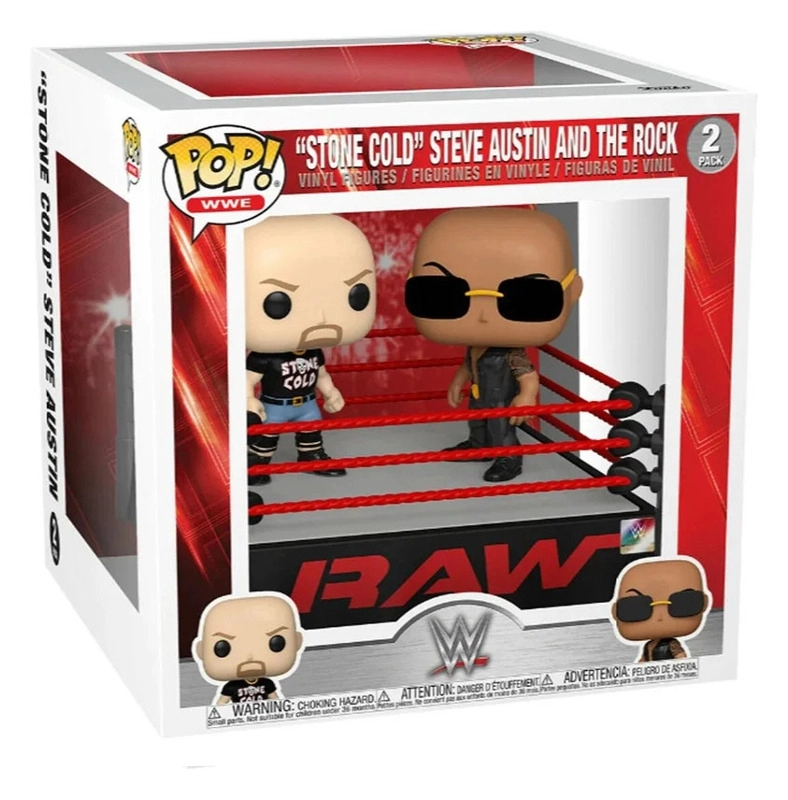 Funko POP! Moment WWE - The Rock vs Stone Cold in Wrestling Ring