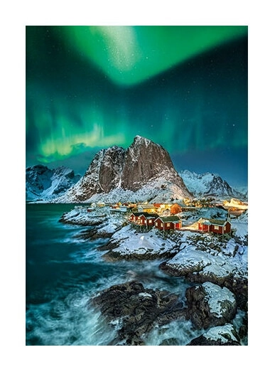 Polarlichter über den Lofoten Islands