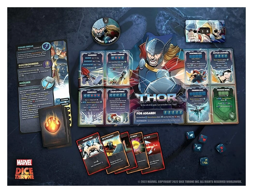 Dice Throne Marvel 4-Hero Box (Scarlet Witch, Thor, Loki, Spider-Man) - EN