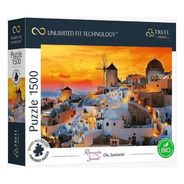 Trefl Prime - Blick auf das abendtliche Santorini