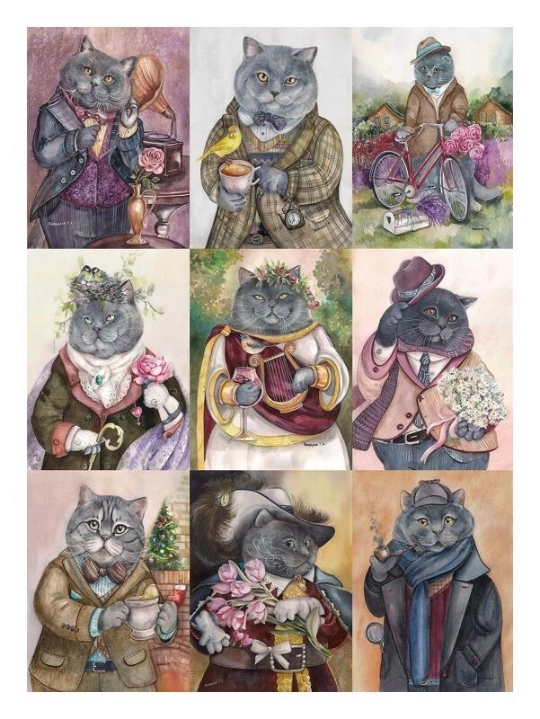 Britische Katzen Collage